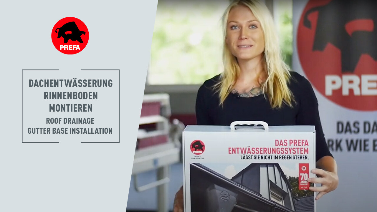 Miniatura filmu Youtube z kanału PREFA Academy „Montaż dna kanału”