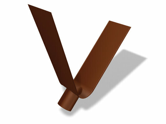 Sztucer do rynny leżącej PREFA z aluminium, brązowy, Ø 100 mm, niezawodne rozwiązanie do montażu rynien.