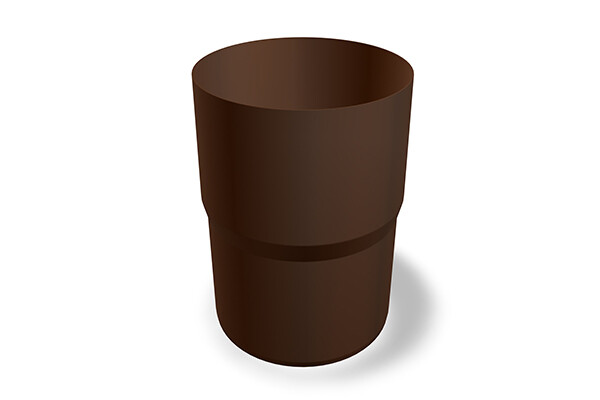 Łączniki rurowe PREFA, dostępne w rozmiarach Ø 60, 80, 100, 120 i 150 mm, idealne do łączenia rur w systemach dachowych i elewacyjnych.