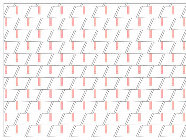 Bariery śniegowe na dachówce łupkowej DS.19 – schemat układania 3