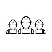 Clipart z trzema pracownikami