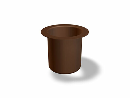 Sztucer PREFA z wklejanym kołnierzem, Ø 58 mm, pasujący do rury spustowej PREFA Ø 60 mm, idealny do niezawodnych połączeń rur na zewnątrz.