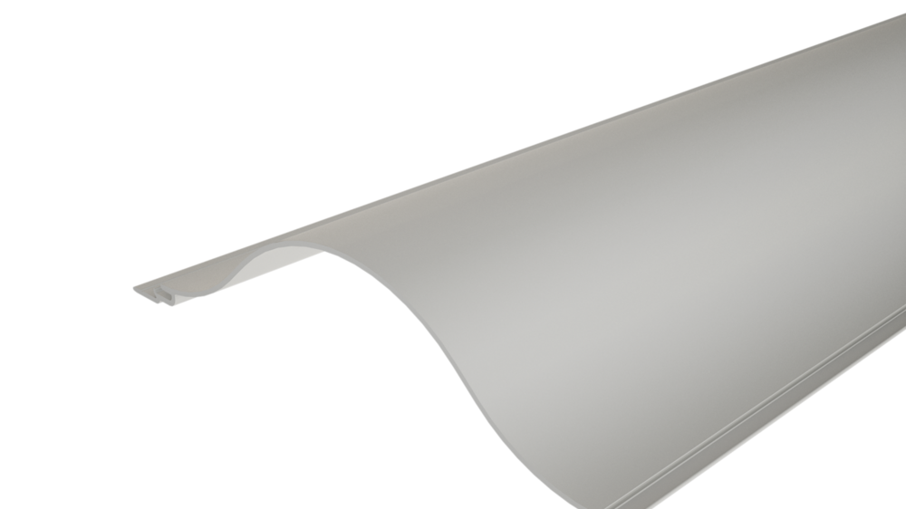 Profil wytłaczany PREFA, fala 44/200 z powierzchnią falistą do aranżacji elewacji lub do obudowy balkonu.